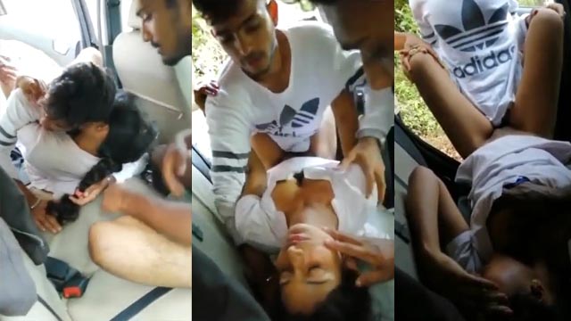 Horny Desi Girl Group Fucking hardly In Car